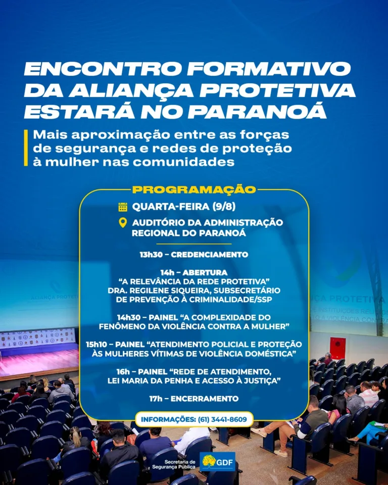 Paranoá recebe Encontro Formativo da Aliança Protetiva nesta quarta (9) -  Agita Brasília