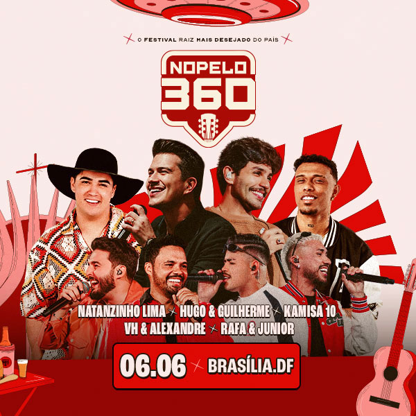 Mapa de setores e palco No Pelo 360 Brasília na Arena BRB