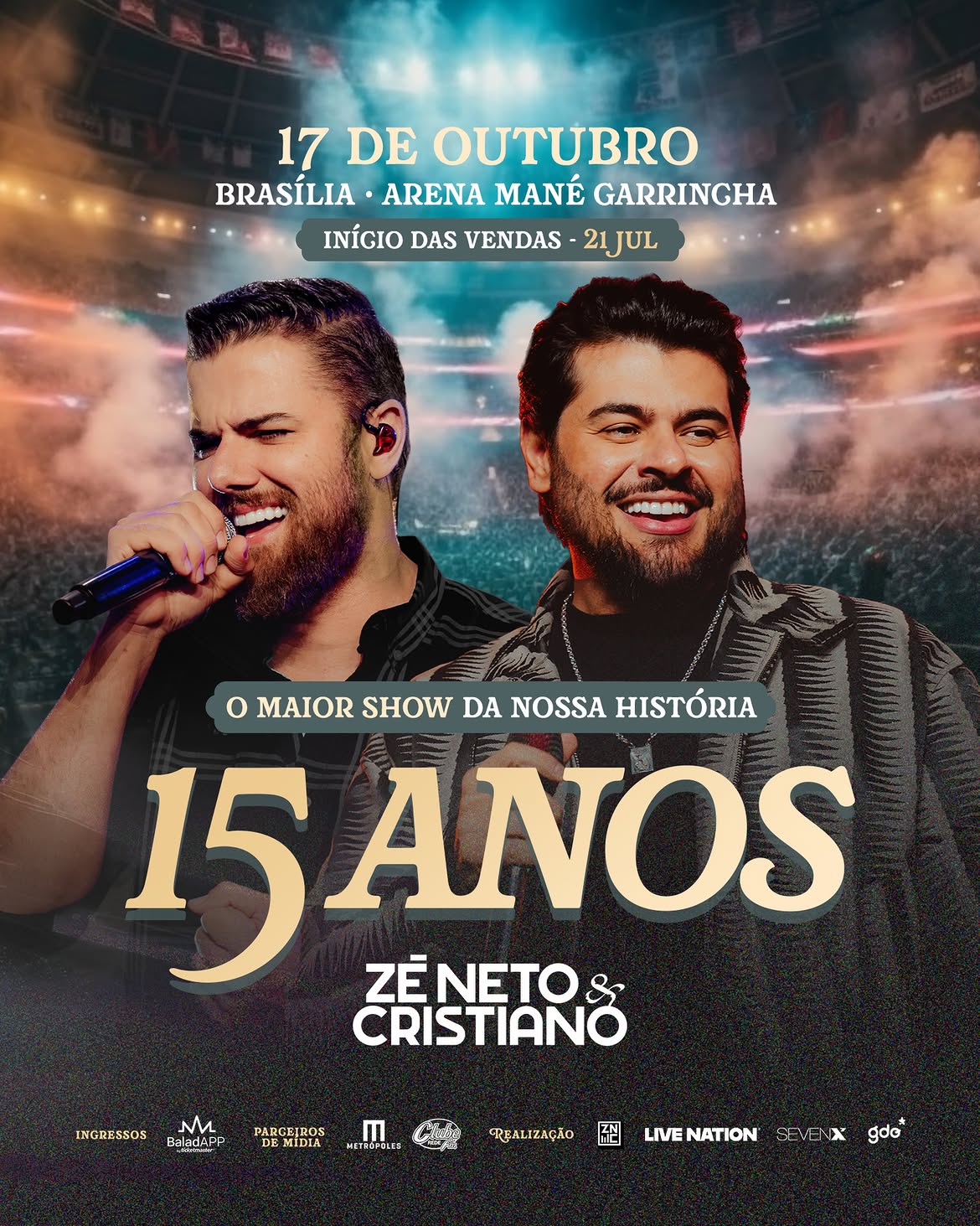 Zé Neto e Cristiano em Brasília 2026 - Ingressos com descontos