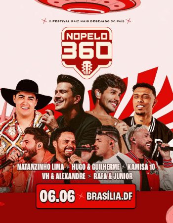 Mapa de setores e palco No Pelo 360 Brasília na Arena BRB